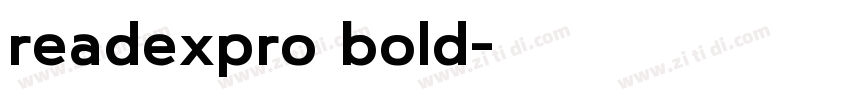 readexpro bold字体转换